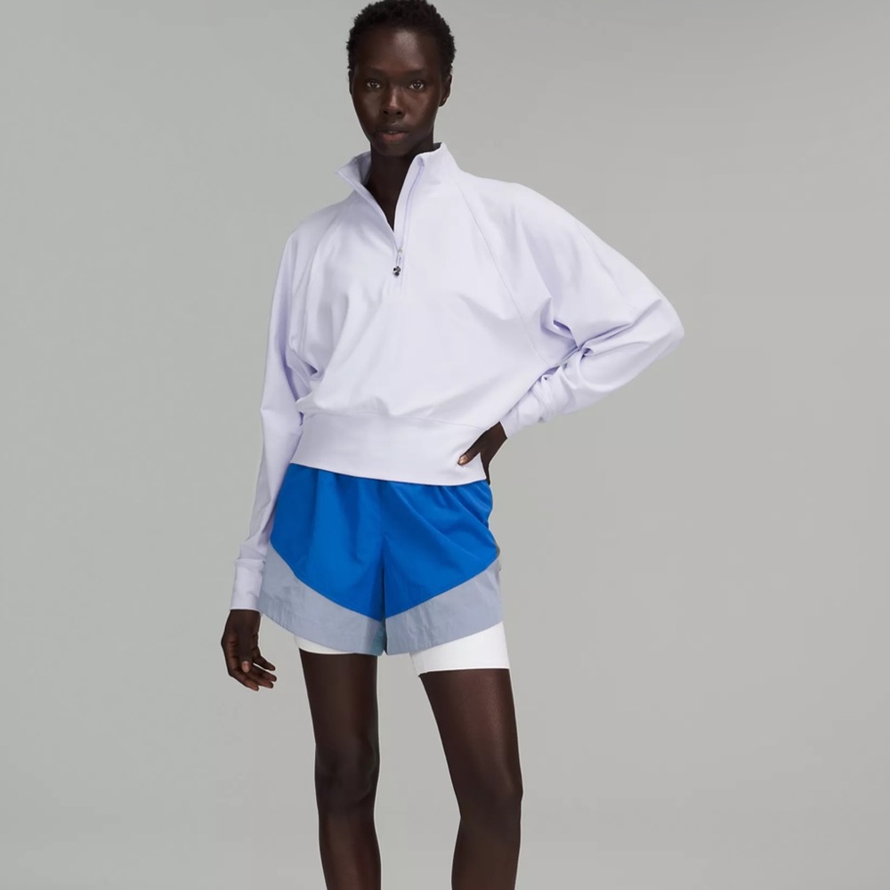 LULULEMON Ready to Rulu Half-Zip Pullover PASTEL BLUE NWT SZ 6